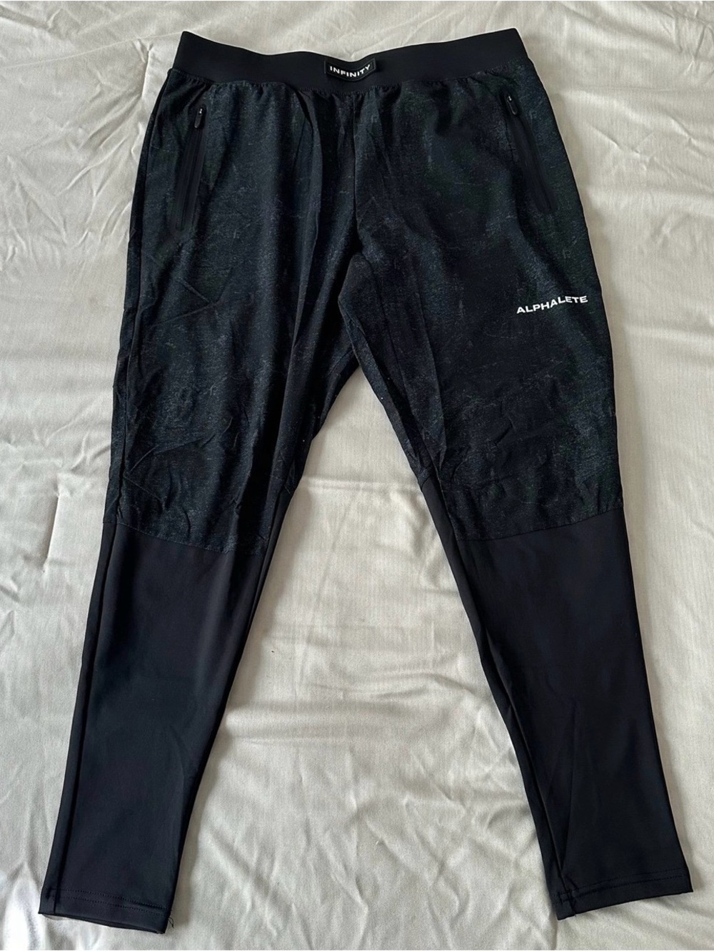Alphalete Black Men's Jogger Sweatpants with Pocket Zippers